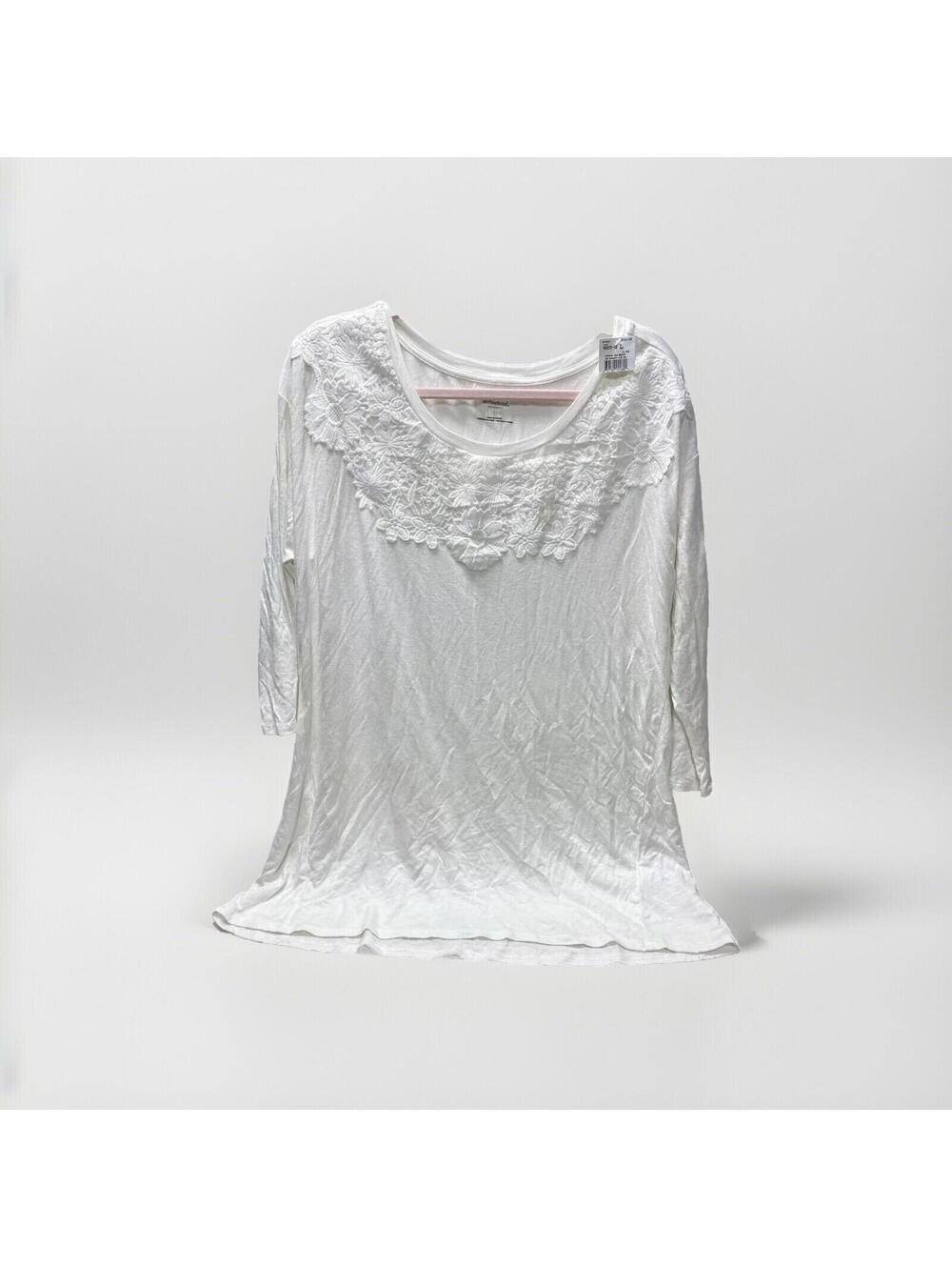 Women’s White Flowy Maternity Top Size Large New with Tags Comfortable Loose Tee